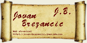 Jovan Brežančić vizit kartica